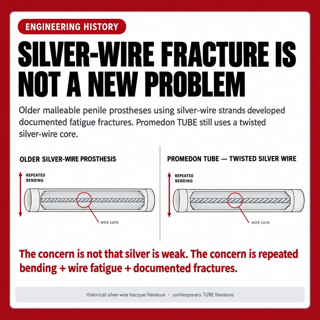 fracture of silver wire in implant